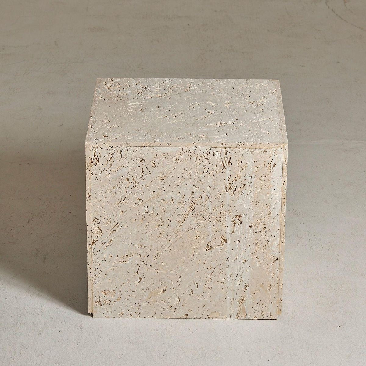 Travertine Cube Table