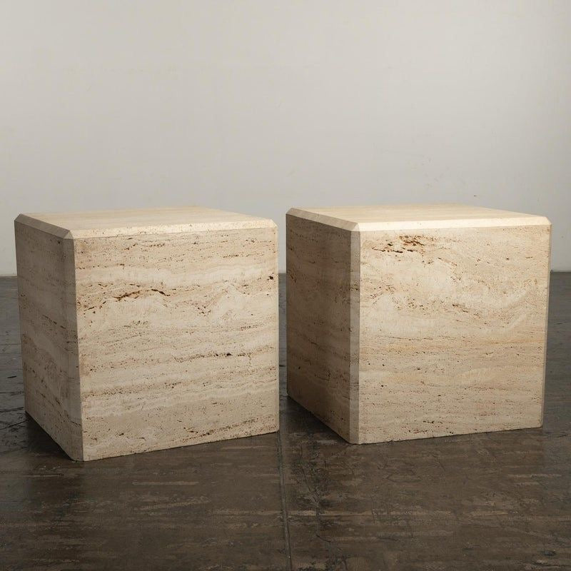 Travertine Cube Table