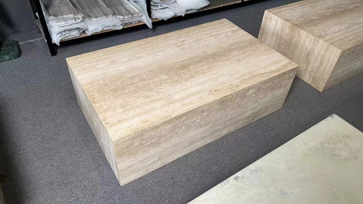 Travertine Accent Table