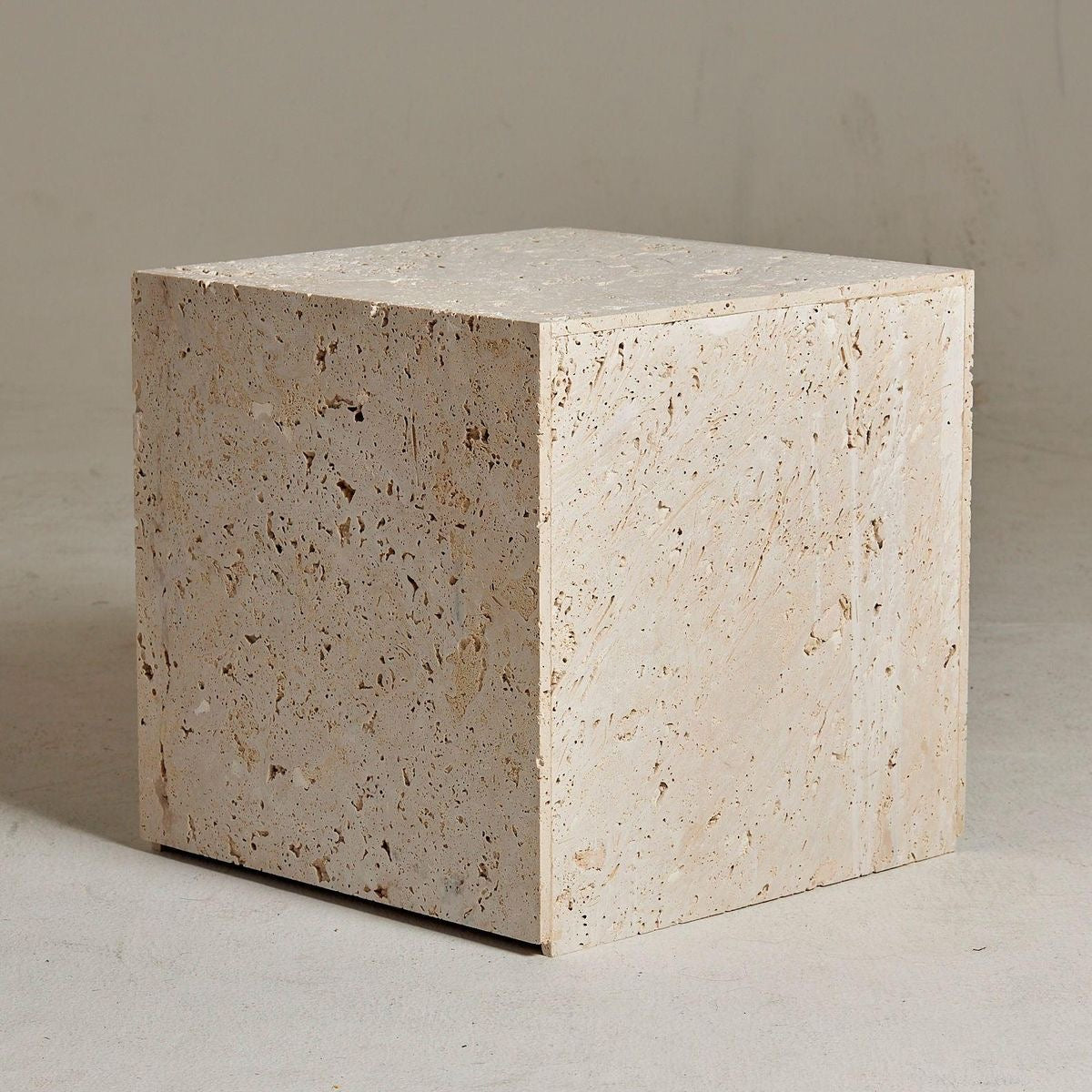Travertine Cube Table